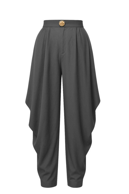 Asphalt Gray Ruched Pants