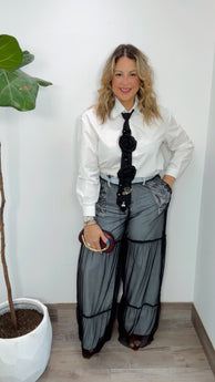 Noir Illusion Layered Jean