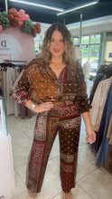 Burgundy Bandana European Satin Set