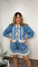 Ibiza Blue Denim Lace Set