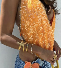 Naranja Sunset Drape Top