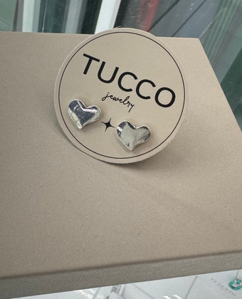 Tucco Silver Hearts Earrings