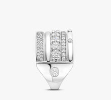 Ti Sento Classic Layered Zirconia Ring (Plated)