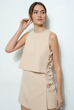 Flowers Beige Top & Skort Set