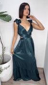 Teal Green Elegant Dress