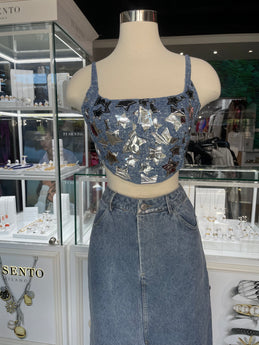 Stars Denim Top