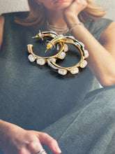 Gold & Pearl Hoops