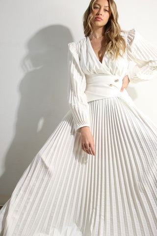 PRE-ORDER Pleated Paradise Maxi-Dress