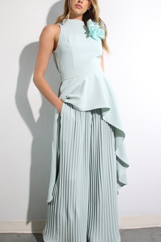 Sky Mint Blouse & Pant Set