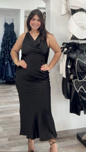 Valentina Black Satin Dress