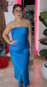 Sky Maxi Satin Dress