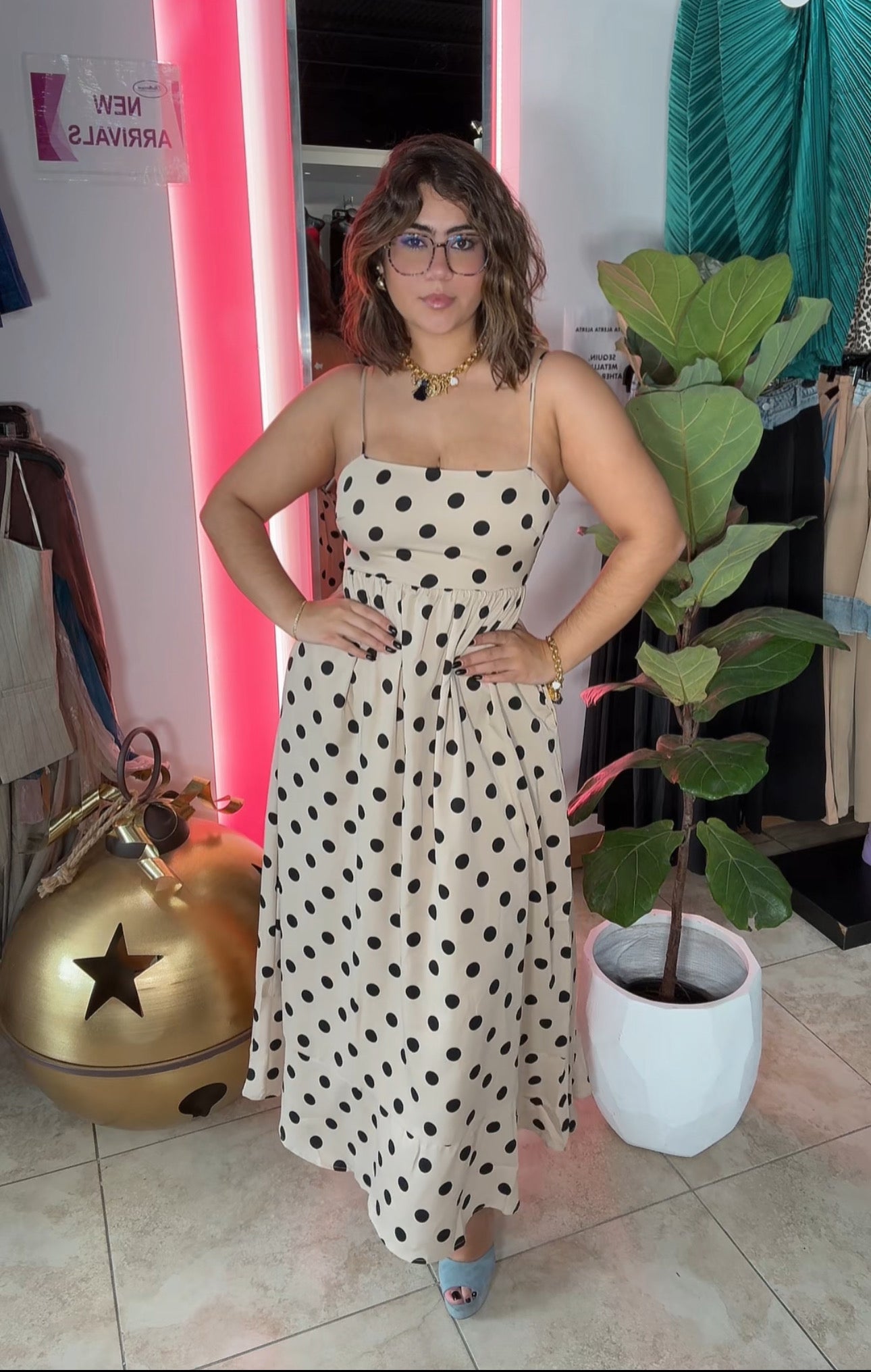 Polka Dots Maxi Dress