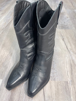 Black Genuine Leather Boots (Made in Brazil)
