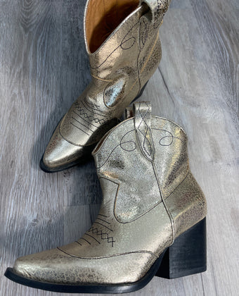 Anna Gold Cowgirl Boots