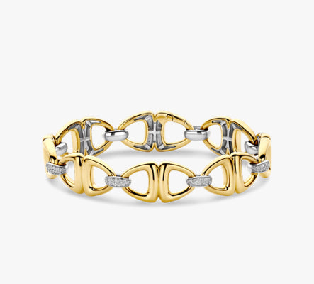 Tisento Open Triangle Gold Silver Bracelet Christmas Collection