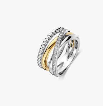 Ti Sento Two Tone Ring Christmas Collection