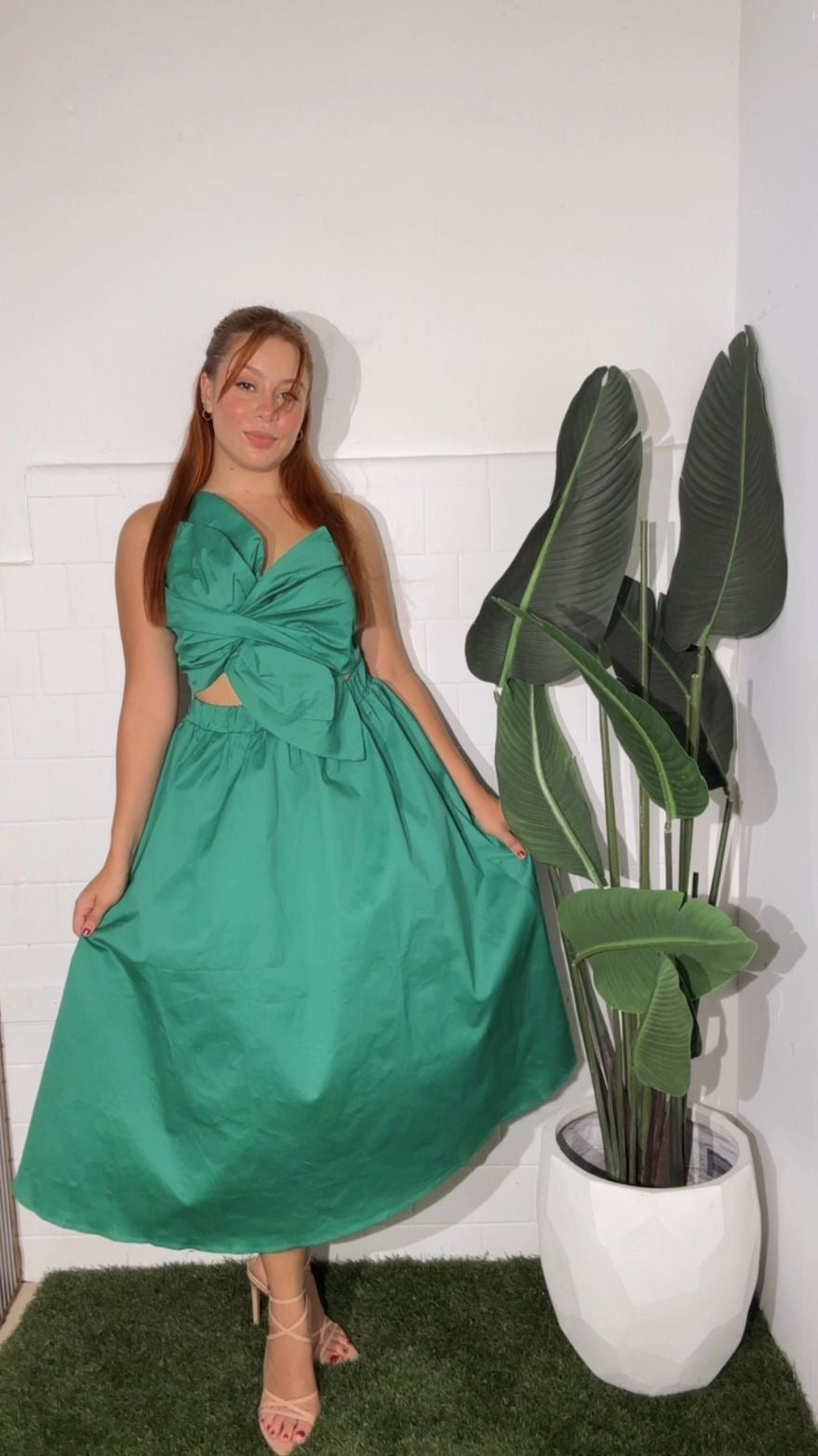 Green Twist Dress