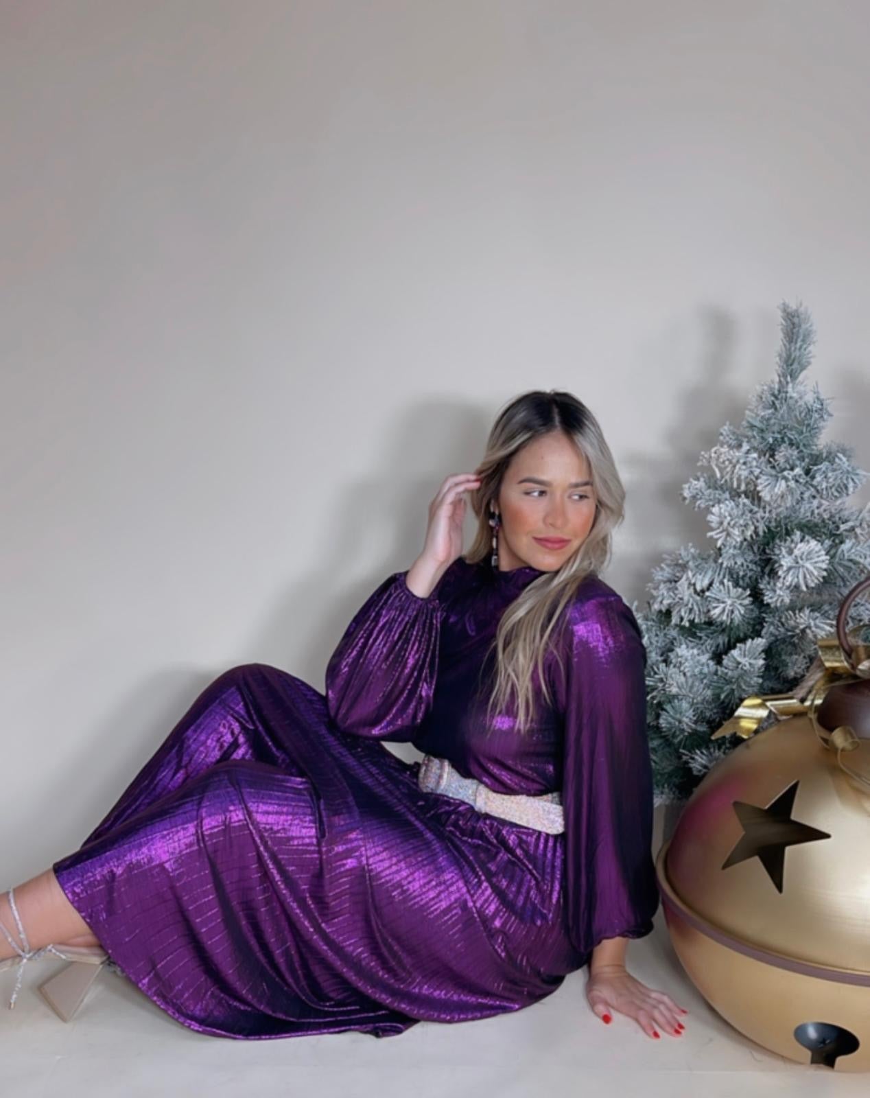 Violet Metallic Dress