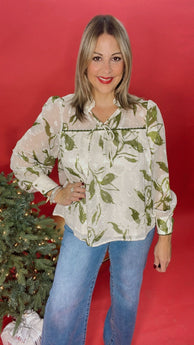 Olive & Nude Blouse