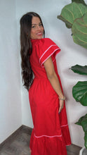 Love Red & Pink Midi Dress