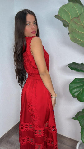 Red Midi Dress