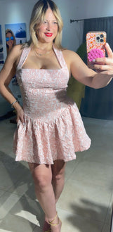 Rose Chic Mini Dress