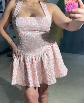 Rose Chic Mini Dress