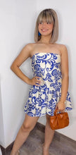 Cobalt Blue Print Tube & Skort Set