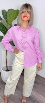 Kiara Pink Bow Blouse