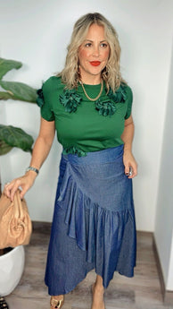 Denim Wrap Around Skirt