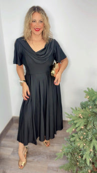 Black Formal Midi Dress