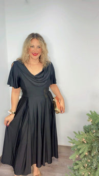 Black Formal Midi Dress