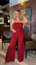 Crush in Garnet Denim Jumpsuit