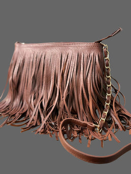 Marrón Fringe Bags