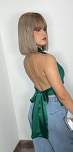 Crimson Eve Emerald Satin Top