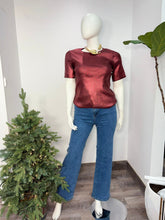 Plus Size Metallic Burgundy Shirt