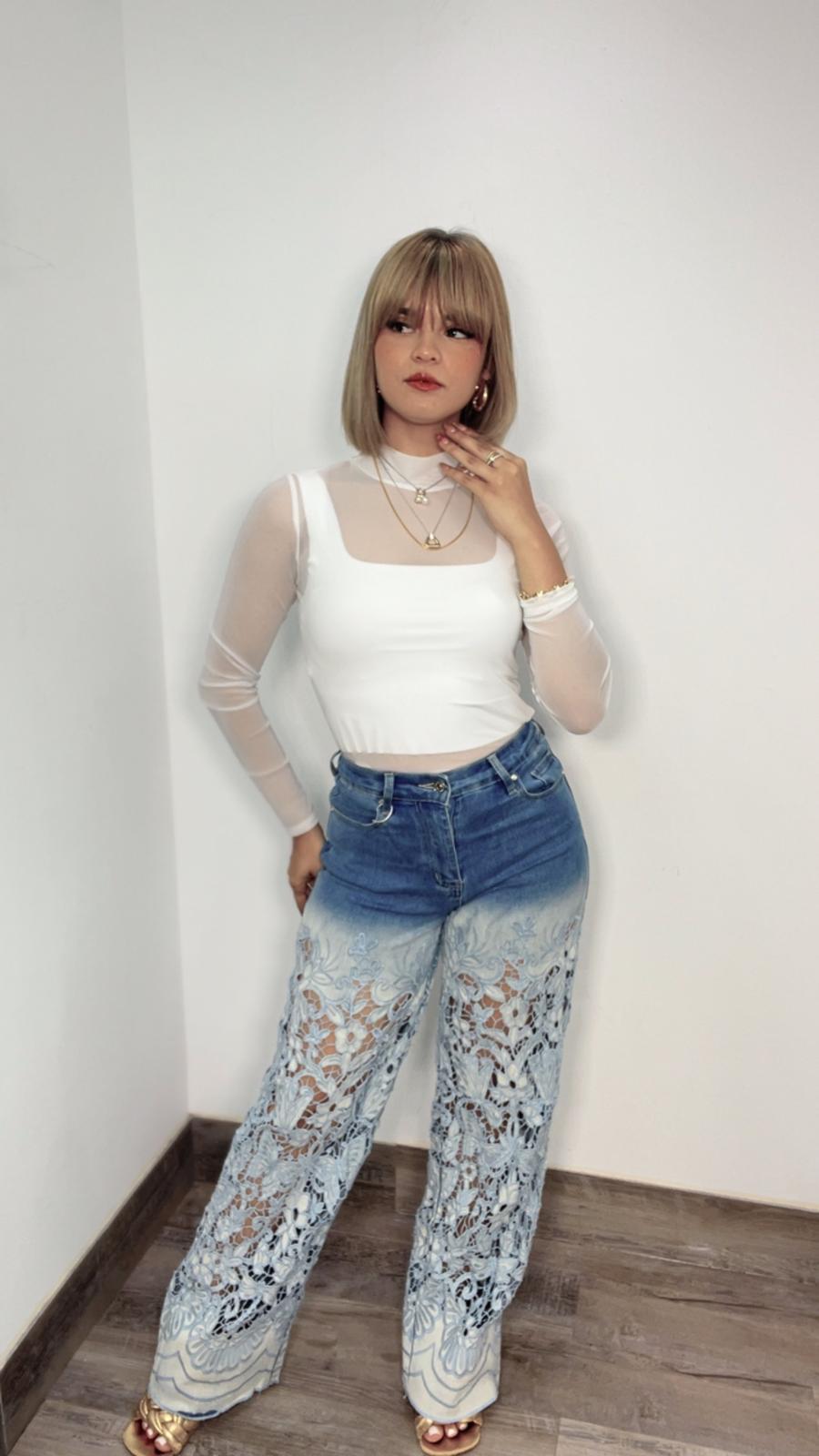 White Mesh Bodysuit