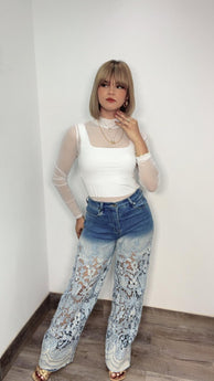 White Mesh Bodysuit