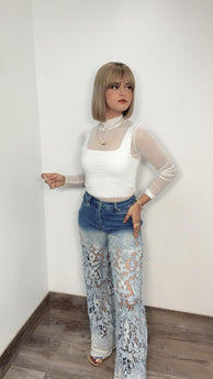 White Mesh Bodysuit