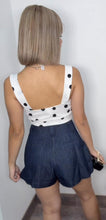 Pleated Denim Skort