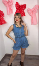 Saludos Soy De La Isla... Denim Ruffle Romper