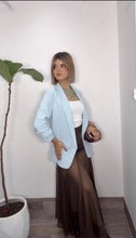 Ice Blue Workday Chic Blazer