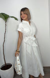 Gracia White Midi Dress