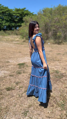 Sweetheart Denim  Maxi Dress