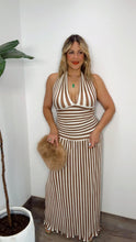 Sorella Stripe Halter Maxi Dress