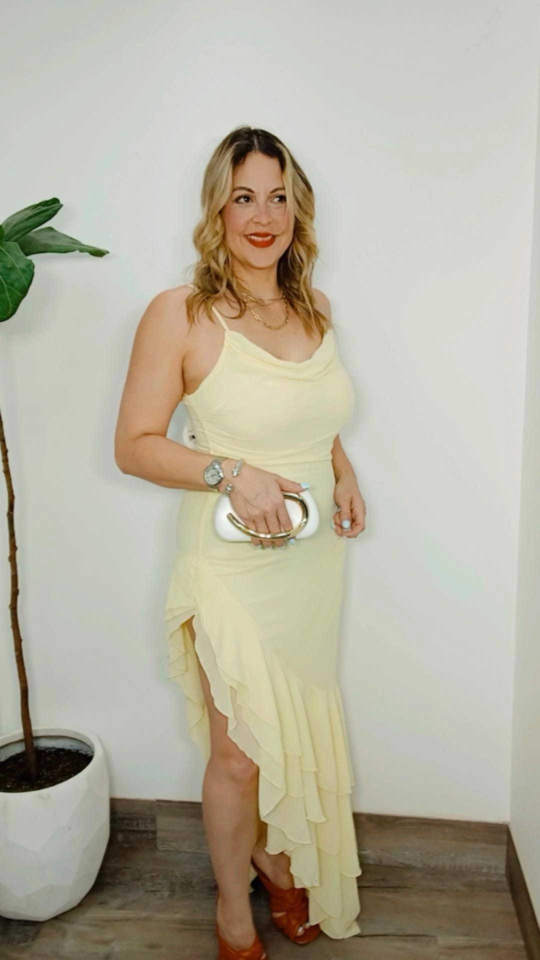 Limoncello Muse Asymmetrical Dress
