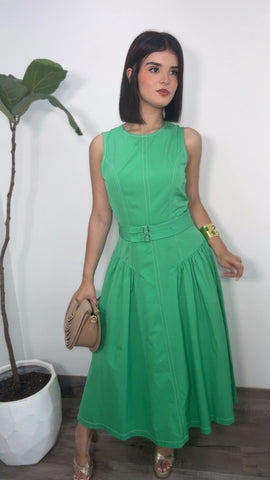 Hope Green Midi Dress
