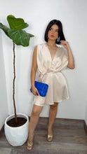 Idara Satin Dress (Champagne)