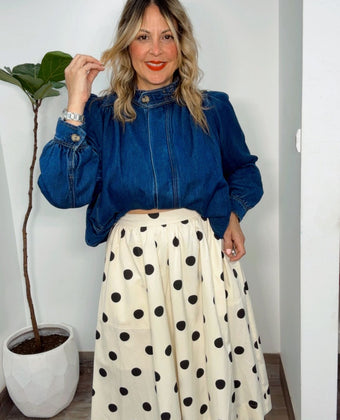 Susi Polka Dot Midi Skirt