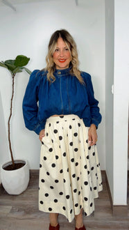 Susi Polka Dot Midi Skirt